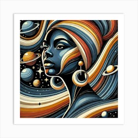 Skylithra Celestial Portrait Art Print