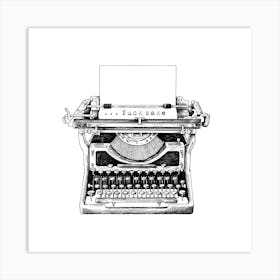 Typewriter Square Art Print
