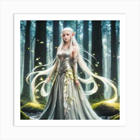 Elf In The Forest Art Print