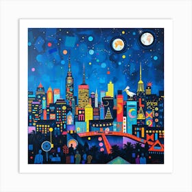 City Skyline 1 Art Print