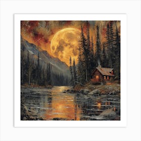 Cabin In The Woods Art Print