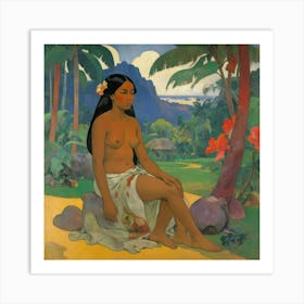 Mata Mau Once Upon A Time 1892 Paul Gauguin Art Print 0 Art Print