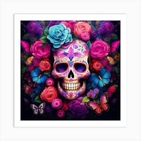 Day Of The Dead Skull 11 Art Print