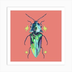 Colorful Beetle Art Print