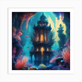 Underwater Palace 2 Art Print