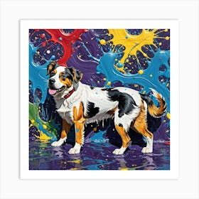 Happy Dog Art Print