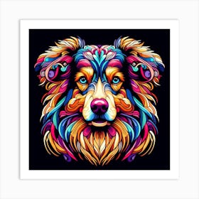 Psychedelic Dog Art Print