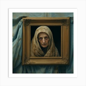 Woman In A Frame Art Print