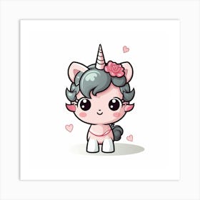 Cute Unicorn 500 Art Print