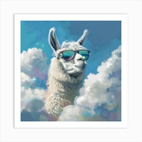 Llama In Sunglasses 1 Art Print