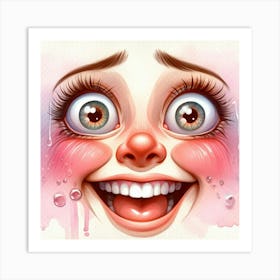 Clown Face Art Print