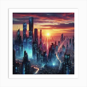 Futuristic Cityscape 10 Art Print