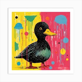 Duckling Paint Splash 2 Art Print