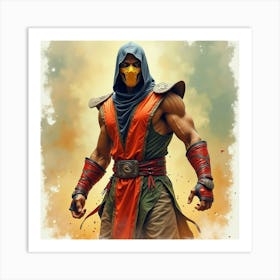 Mortal Kombat Ninja Fighter Concept Art (255) Art Print