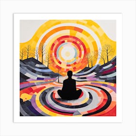 Meditating Man Art Print