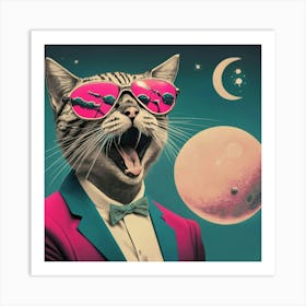 Cat With Sunglasses 2 Art Print