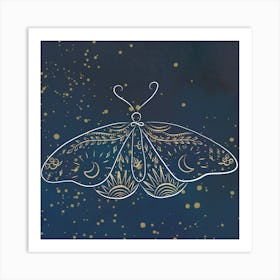 Galaxy Moth Art Print Art Print