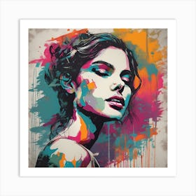 Woman'S Face Art Print