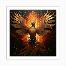 Phoenix fire bird paintings art print Art Print