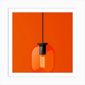 Orange Pendant Light Art Print