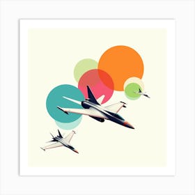 Airplanes In Flight Art Print