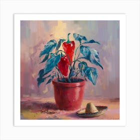 Peppers In A Pot 2 Art Print