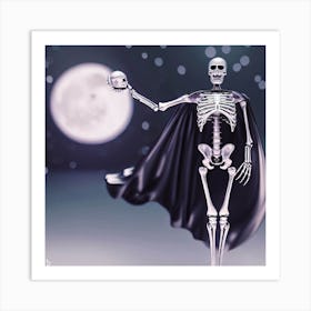 Halloween Skeleton Art Print