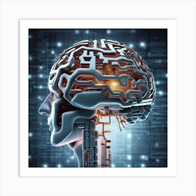 Digital Brain 6 Art Print