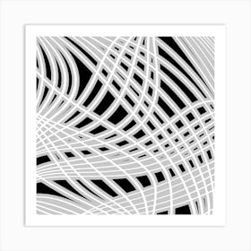 Abstract Wavy Lines 1 Art Print