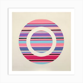 Colorful circle stripes Art Print