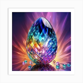 Glass Easter Egg Art Print