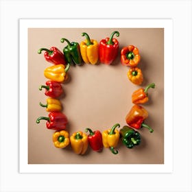 Peppers In A Circle 6 Art Print