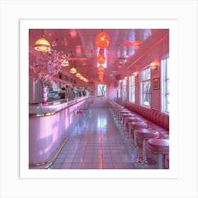 Pink Diner Art Print