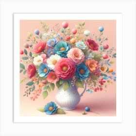 Vase with Flowers 3 Art Print