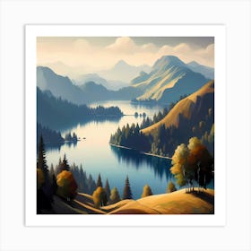 Landscape Painting 120 Art Print