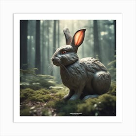 Rabbit In The Forest 61 Art Print