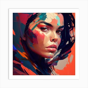 Abstract Woman Portrait Fine Art Style 3 Art Print