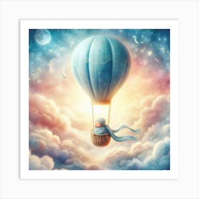 Hot Air Balloon In The Sky 1 Art Print