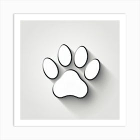 Dog Paw Icon Art Print