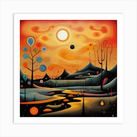 Abstract Landscape Painting 3 Art Print