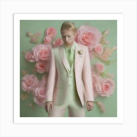 Roses And Suits Art Print