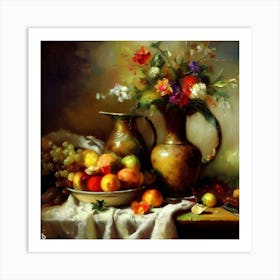 Still Life With Fruit Too Art Print