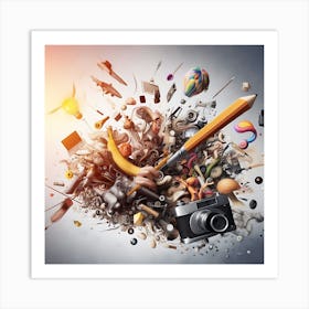 3d Concept Art Art Print