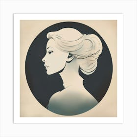 Stylized human silhouette 2 Art Print