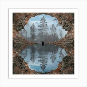 Reflection In A Cave Art Print