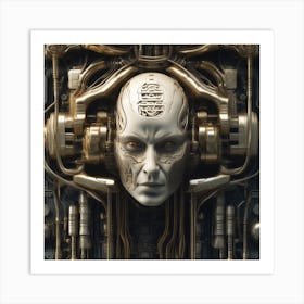 Robot Head 51 Art Print