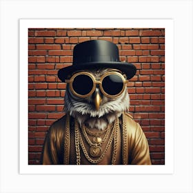 Hip Hop Owl Art Print