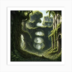 City In The Forest Art Print