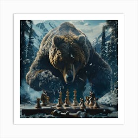 Bear Chess Art Print