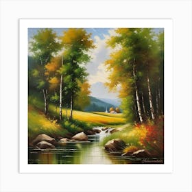 Autumn In The Forest 17 Art Print